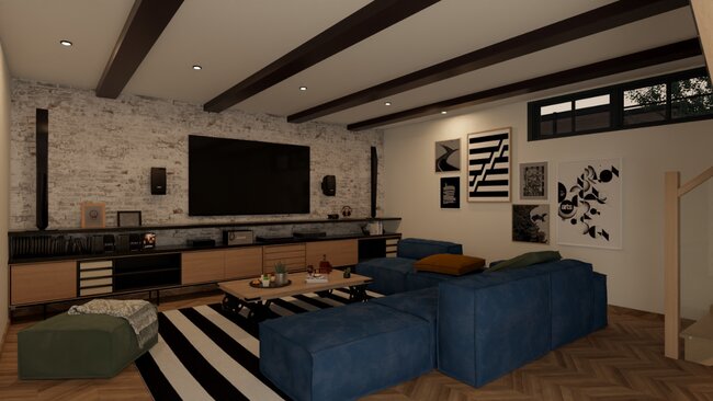 rentable living space in a basement