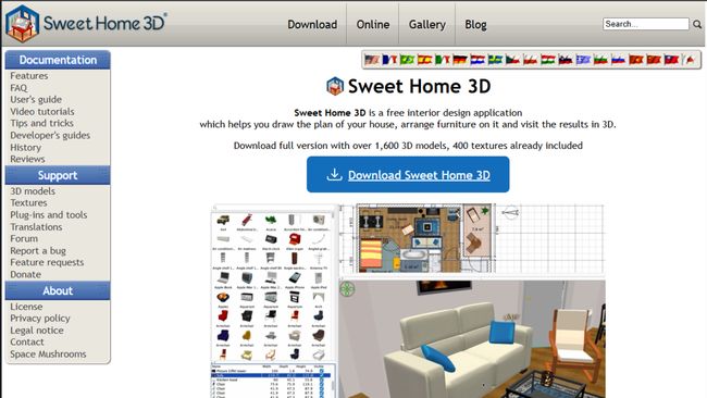 home page sweet home 3D