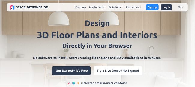home page Space Designer