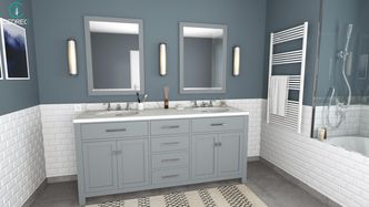 Mit Cedreo erstellte 3D Visualisierung eines Badezimmers