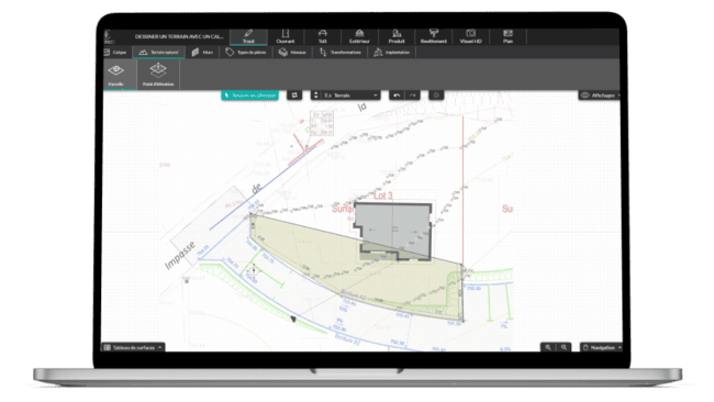 tracé parcelle Cedreo