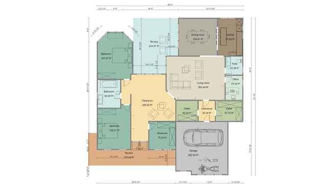 2D floor plan example