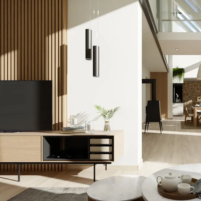 3D render of modern livingroom designed with Cedreo