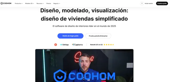página de inicio coohom