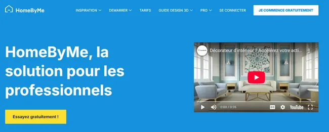 capture d'écran site web HomeByMe