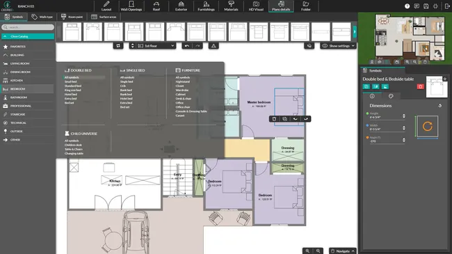 UI shot Cedreo - Plans details step - add symbols