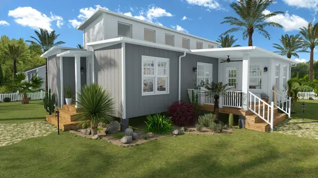 3D render of a Modern Bungalow House Design by Cedreo